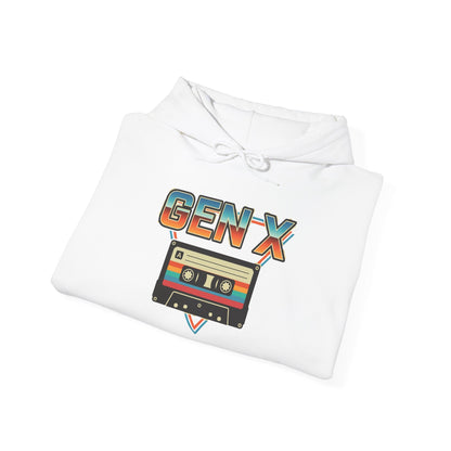 Gen X Retro Cassette Hoodie – Vintage 80s Music Sweatshirt