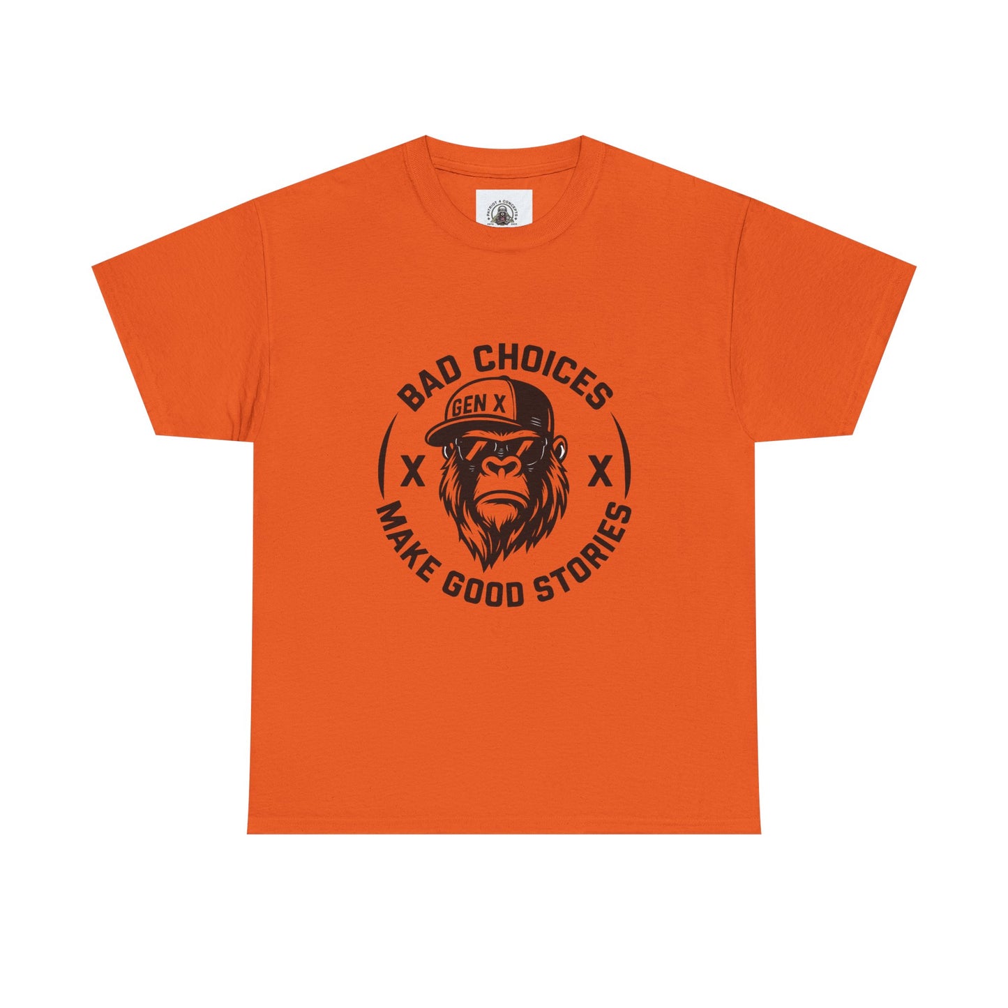 Gen X Bad Choices Tee, Unisex Heavy Cotton Shirt, Funny Gift for Millennials, Casual Wear, Storyteller T-Shirt