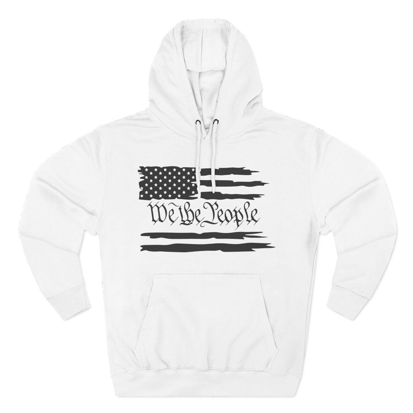 Patriotic "We the People" Hoodie - Distressed American Flag Pullover