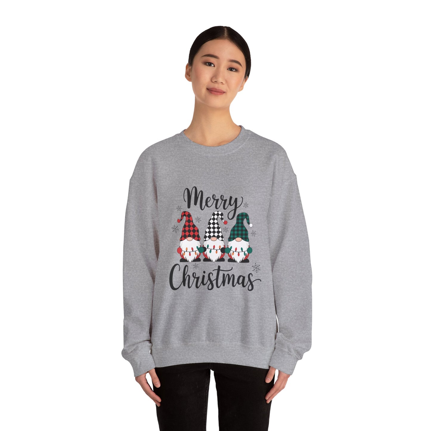 Merry Christmas Gnome Sweatshirt — Holiday Crewneck for Women & Men