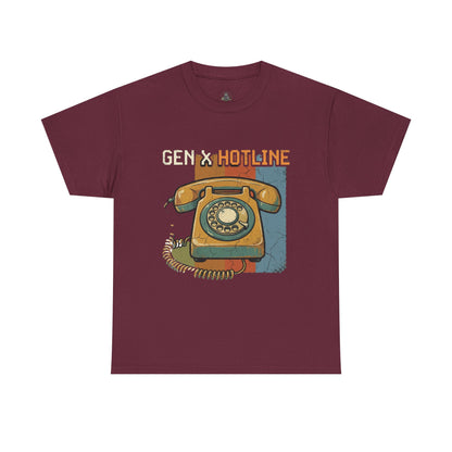 Vintage Rotary Phone T‑Shirt - "Gen X Hotline" Retro Graphic Tee