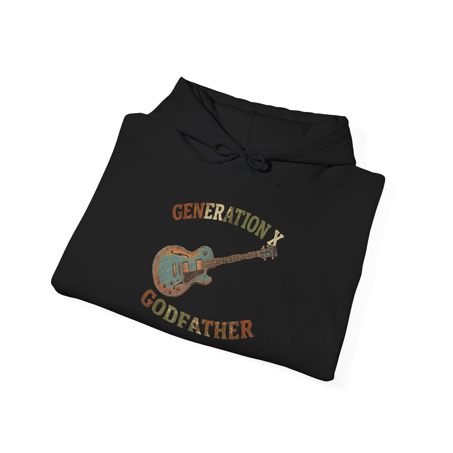 Generation Godfather Guitar Hoodie – Vintage Rock Musician Gift
