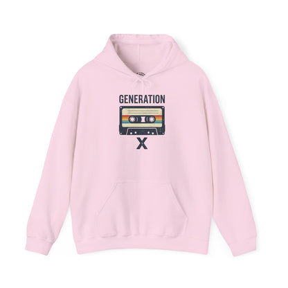 Generation X Retro Cassette Hoodie – Vintage 80s Music Sweatshirt