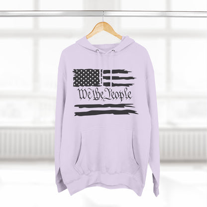 Patriotic "We the People" Hoodie - Distressed American Flag Pullover