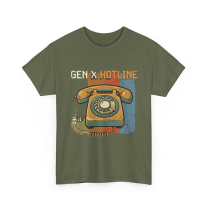 Vintage Rotary Phone T‑Shirt - "Gen X Hotline" Retro Graphic Tee