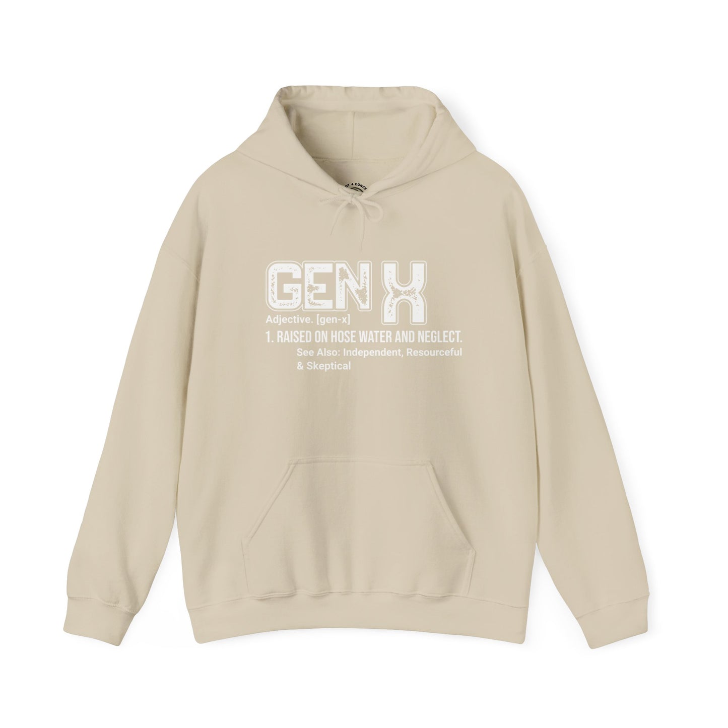 Gen X Definition Hoodie — Retro 'Gen X' Graphic Pullover