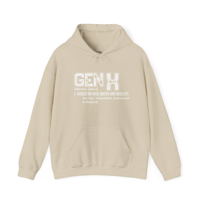 Gen X Definition Hoodie — Retro 'Gen X' Graphic Pullover