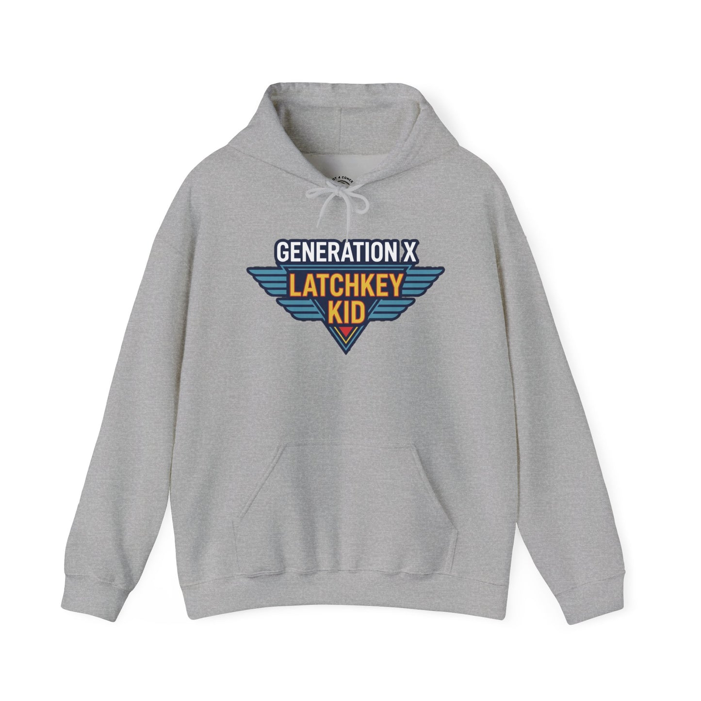 Generation X Latchkey Kid Hoodie — Retro 80s Vintage Logo Sweatshirt