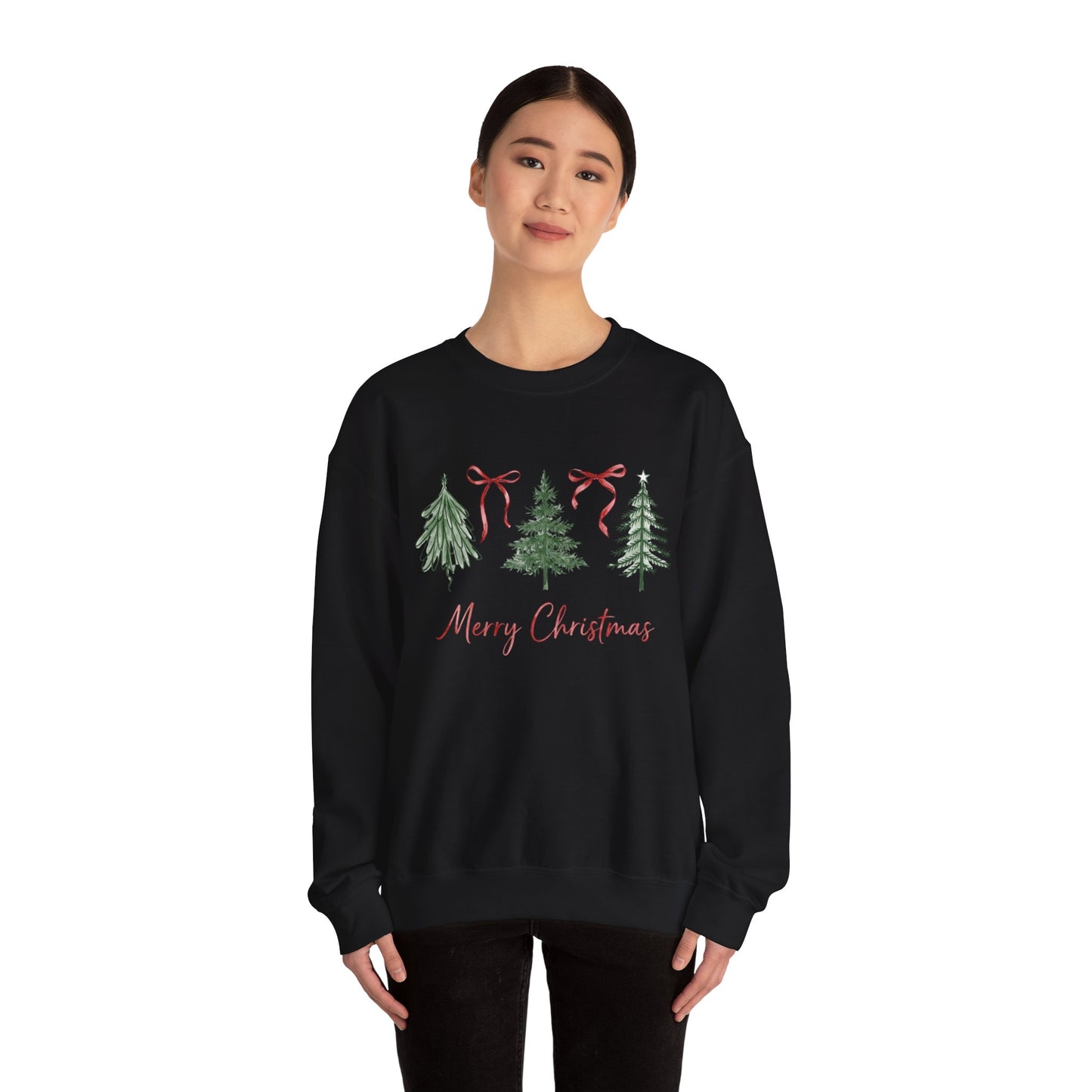 Christmas Tree Crewneck Sweatshirt – Merry Christmas Holiday Pullover