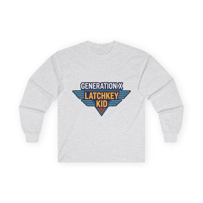 Generation X "Latchkey Kid" Long Sleeve Tee — Retro 80s Nostalgia Shirt