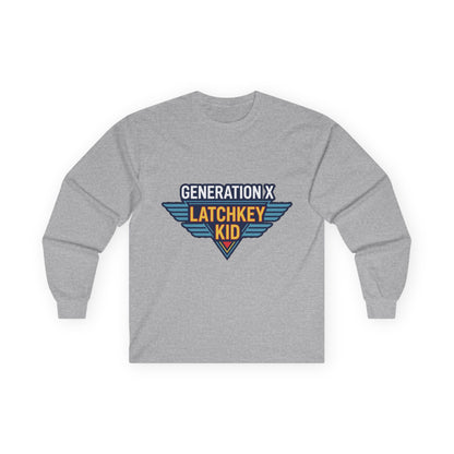 Generation X "Latchkey Kid" Long Sleeve Tee — Retro 80s Nostalgia Shirt