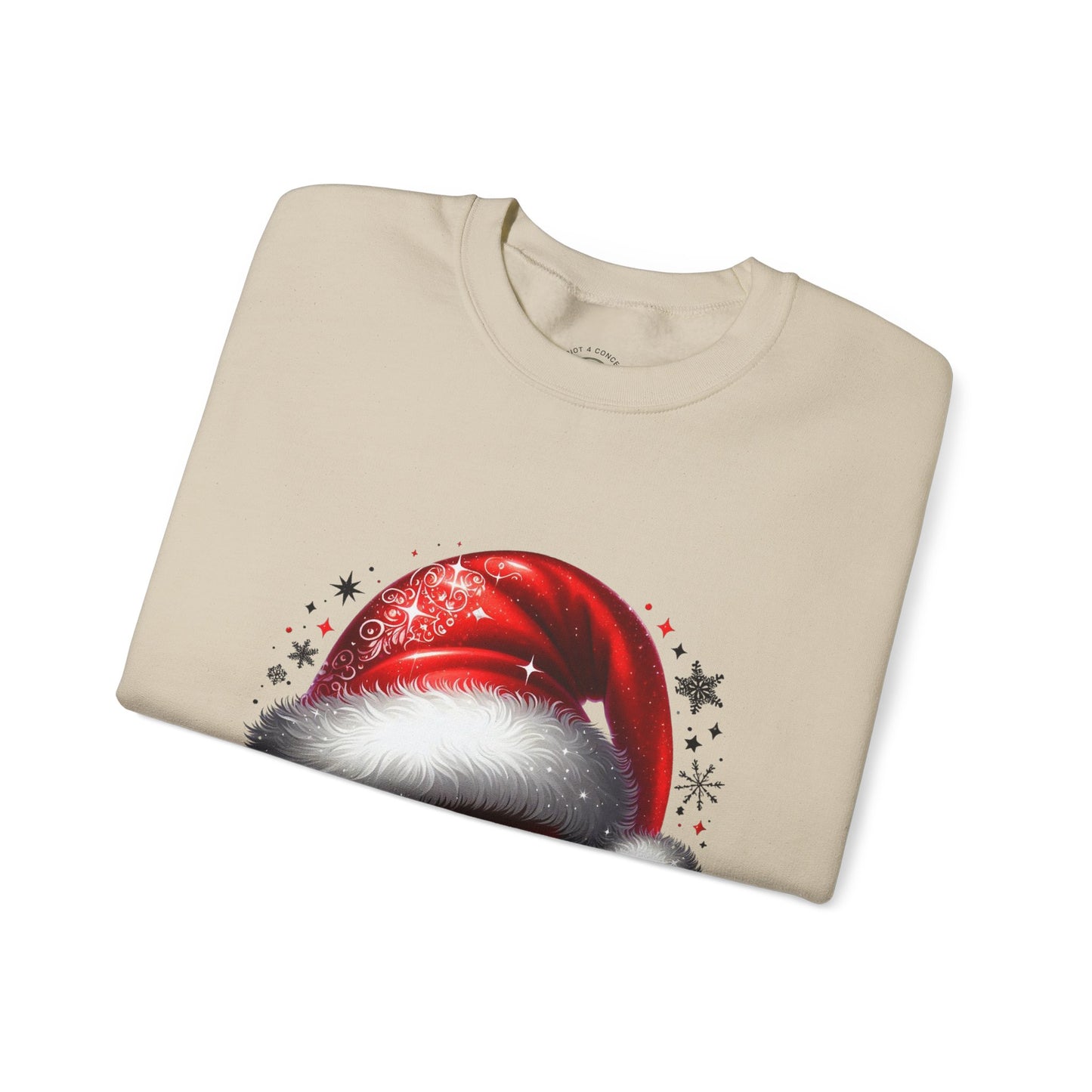 Christmas Sweatshirt - Red Santa Hat "Merry Christmas" Holiday Crewneck