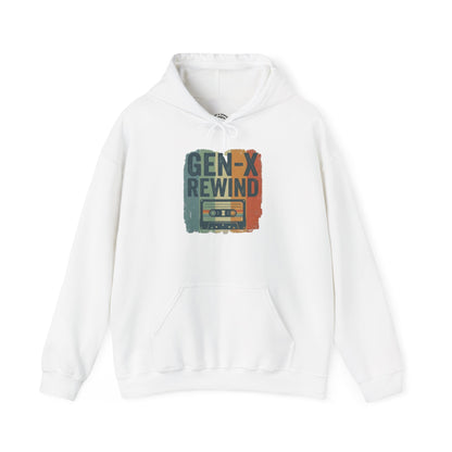 Gen-X Rewind Hoodie — Retro Cassette Tape Graphic Sweatshirt