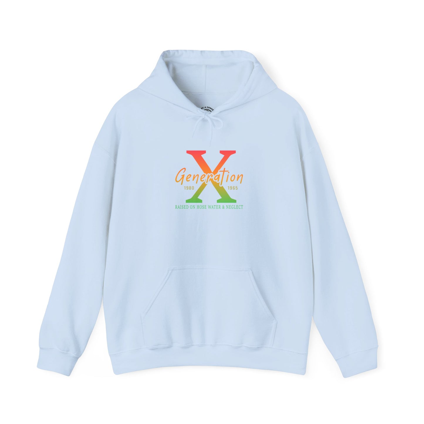 Generation X Retro Hoodie – Vintage 80s-90s Logo Sweatshirt
