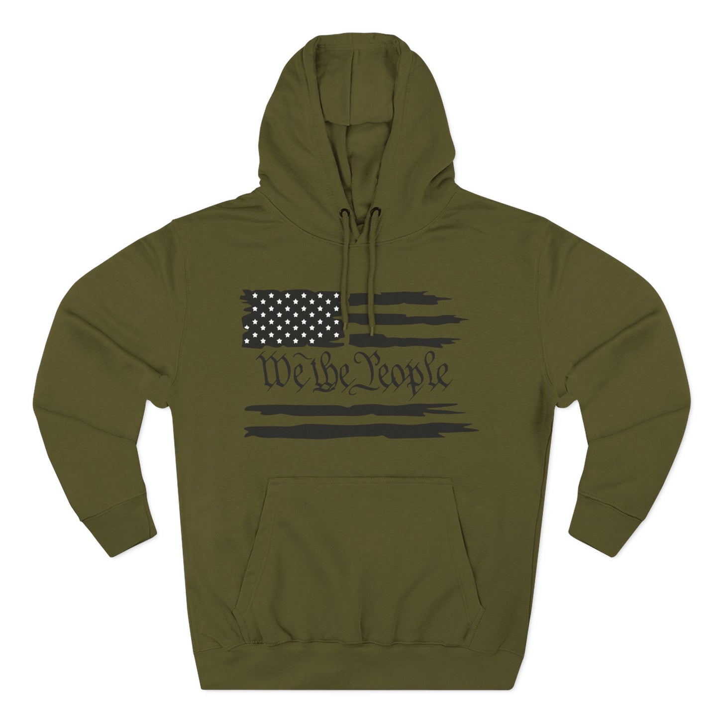 Patriotic "We the People" Hoodie - Distressed American Flag Pullover