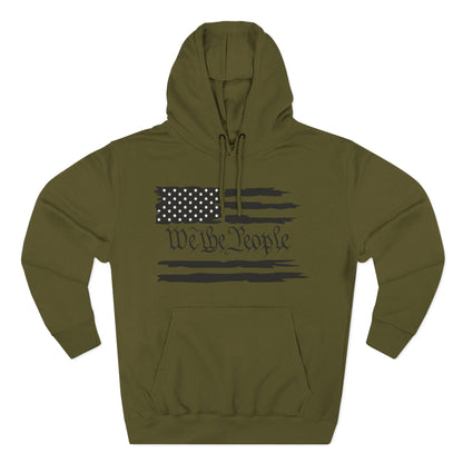 Patriotic "We the People" Hoodie - Distressed American Flag Pullover