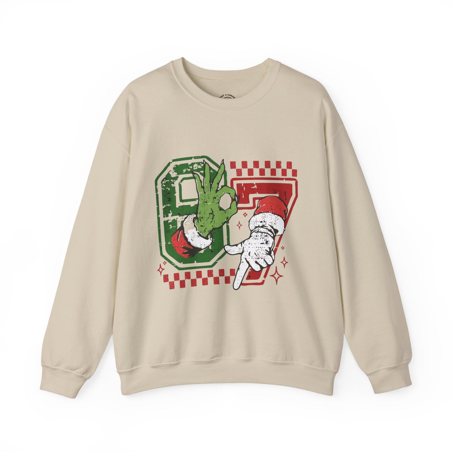 Retro Santa 87 Crewneck Sweatshirt — Vintage Holiday Graphic
