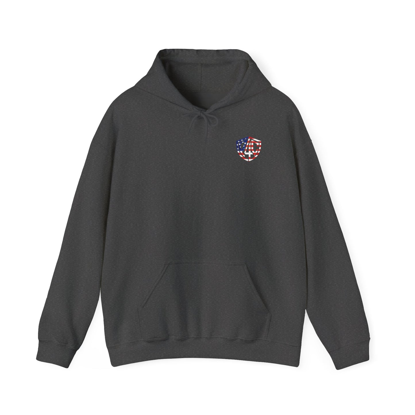 American Flag Skull Hoodie — Patriotic Grunge Pullover