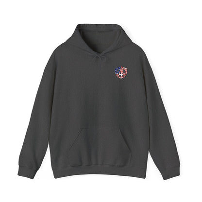 American Flag Skull Hoodie — Patriotic Grunge Pullover
