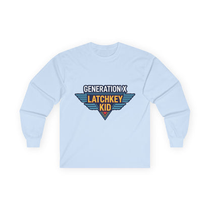 Generation X "Latchkey Kid" Long Sleeve Tee — Retro 80s Nostalgia Shirt