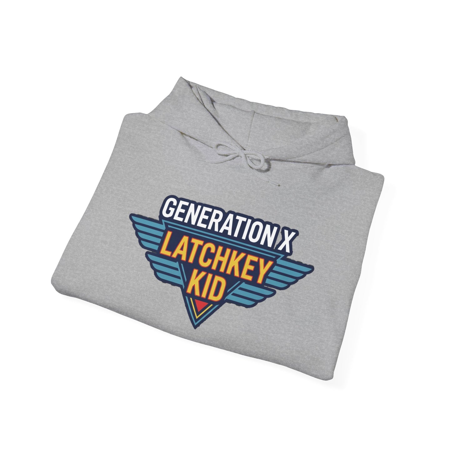 Generation X Latchkey Kid Hoodie — Retro 80s Vintage Logo Sweatshirt