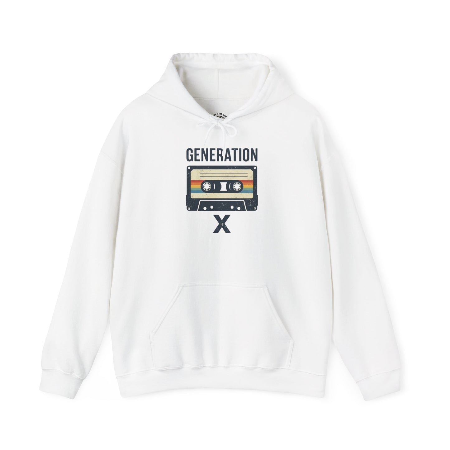 Generation X Retro Cassette Hoodie – Vintage 80s Music Sweatshirt