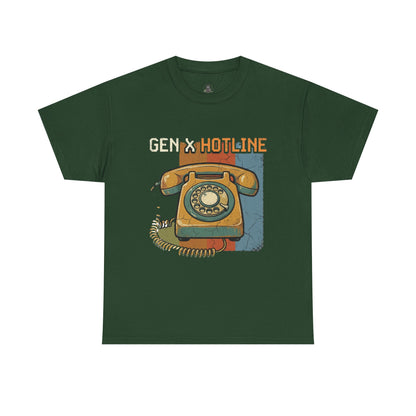 Vintage Rotary Phone T‑Shirt - "Gen X Hotline" Retro Graphic Tee