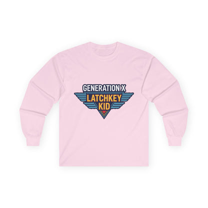 Generation X "Latchkey Kid" Long Sleeve Tee — Retro 80s Nostalgia Shirt