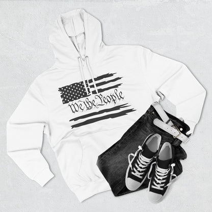 Patriotic "We the People" Hoodie - Distressed American Flag Pullover