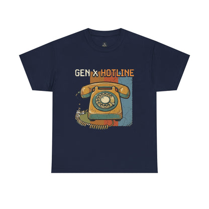 Vintage Rotary Phone T‑Shirt - "Gen X Hotline" Retro Graphic Tee