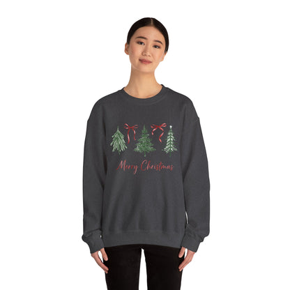 Christmas Tree Crewneck Sweatshirt – Merry Christmas Holiday Pullover