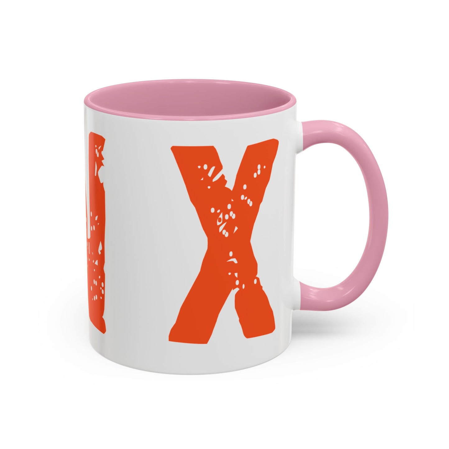 Mug — Bold Distressed Orange Text Coffee Cup (11oz/15oz)