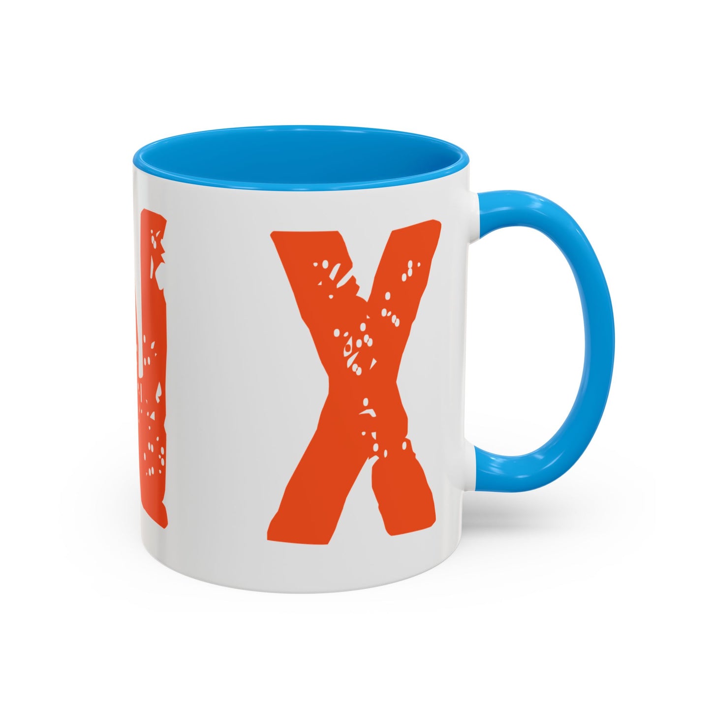 Mug — Bold Distressed Orange Text Coffee Cup (11oz/15oz)