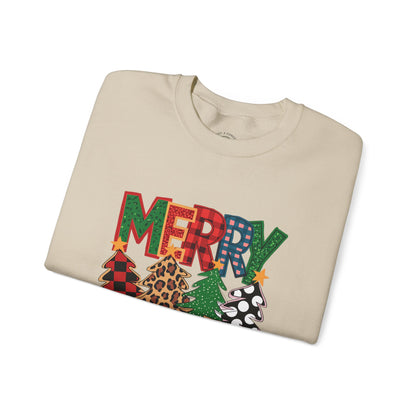Merry Christmas Tree Crewneck Sweatshirt