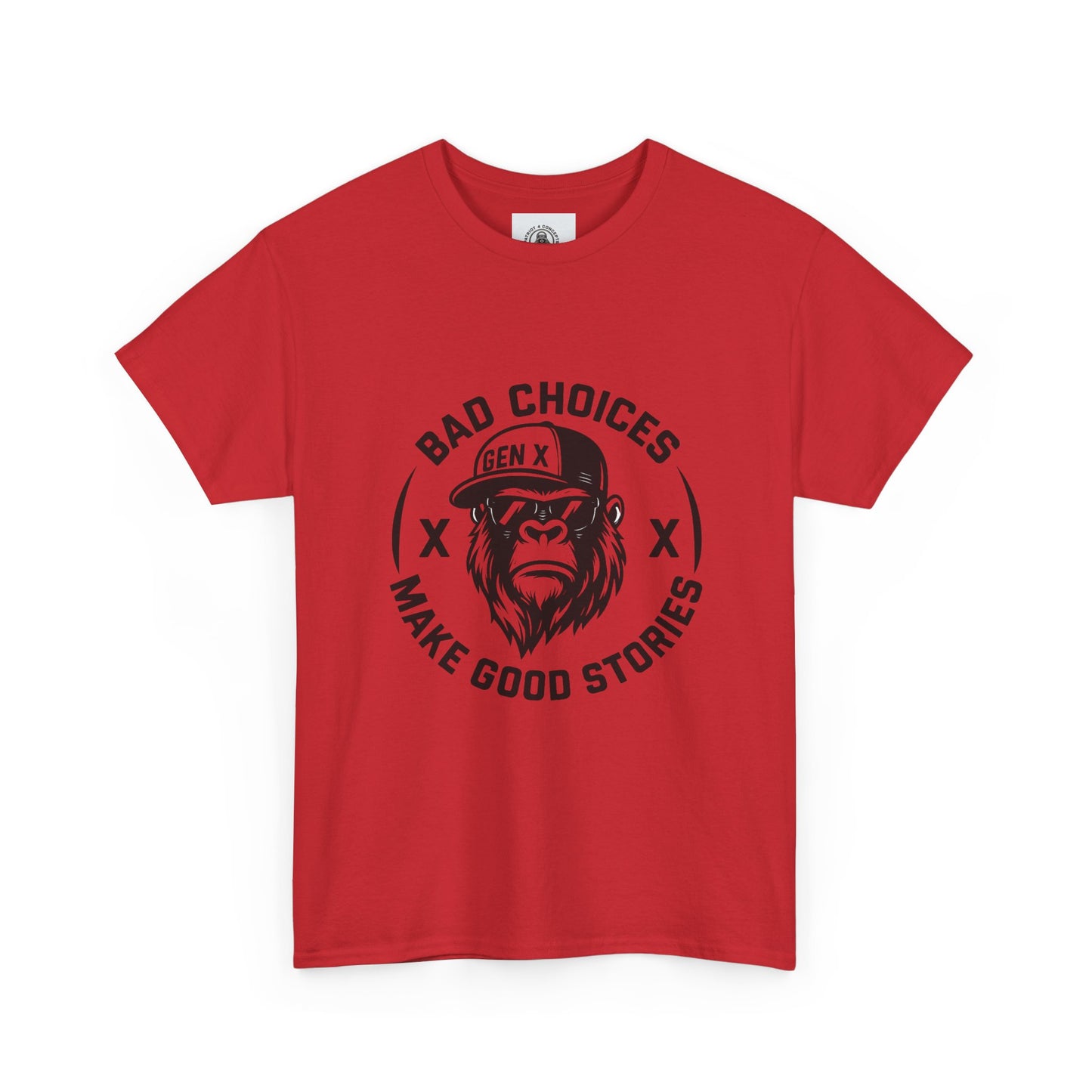 Gen X Bad Choices Tee, Unisex Heavy Cotton Shirt, Funny Gift for Millennials, Casual Wear, Storyteller T-Shirt