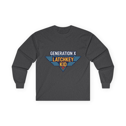 Generation X "Latchkey Kid" Long Sleeve Tee — Retro 80s Nostalgia Shirt