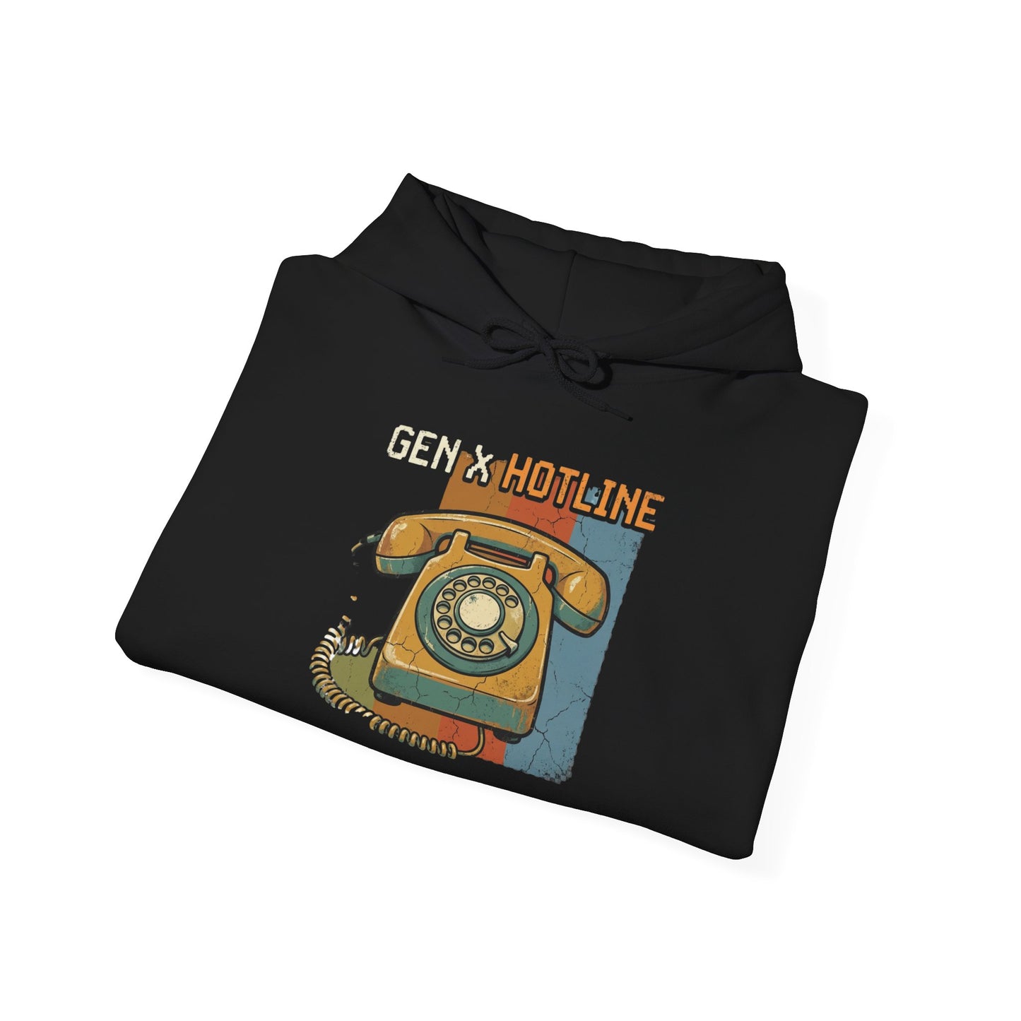 Gen X Hotline Hoodie — Retro Rotary Phone Sweatshirt