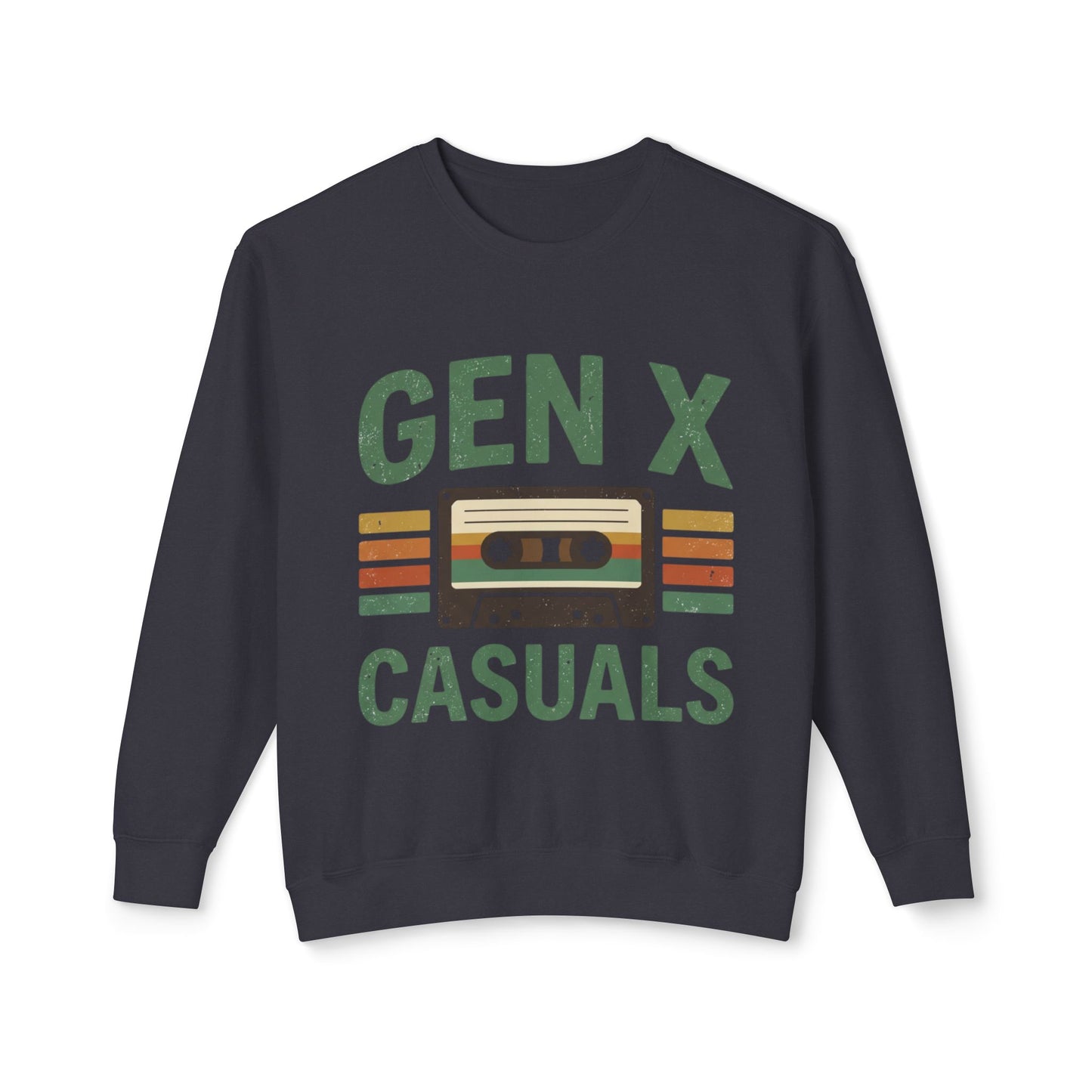Gen X Casuals Sweatshirt — Retro Cassette Crewneck