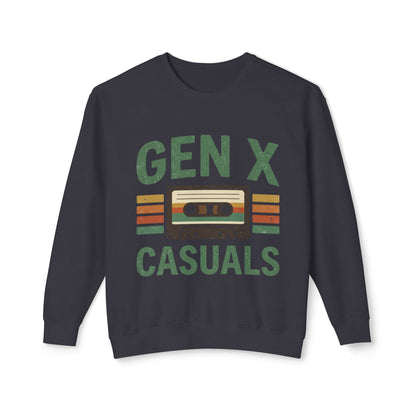 Gen X Casuals Sweatshirt — Retro Cassette Crewneck
