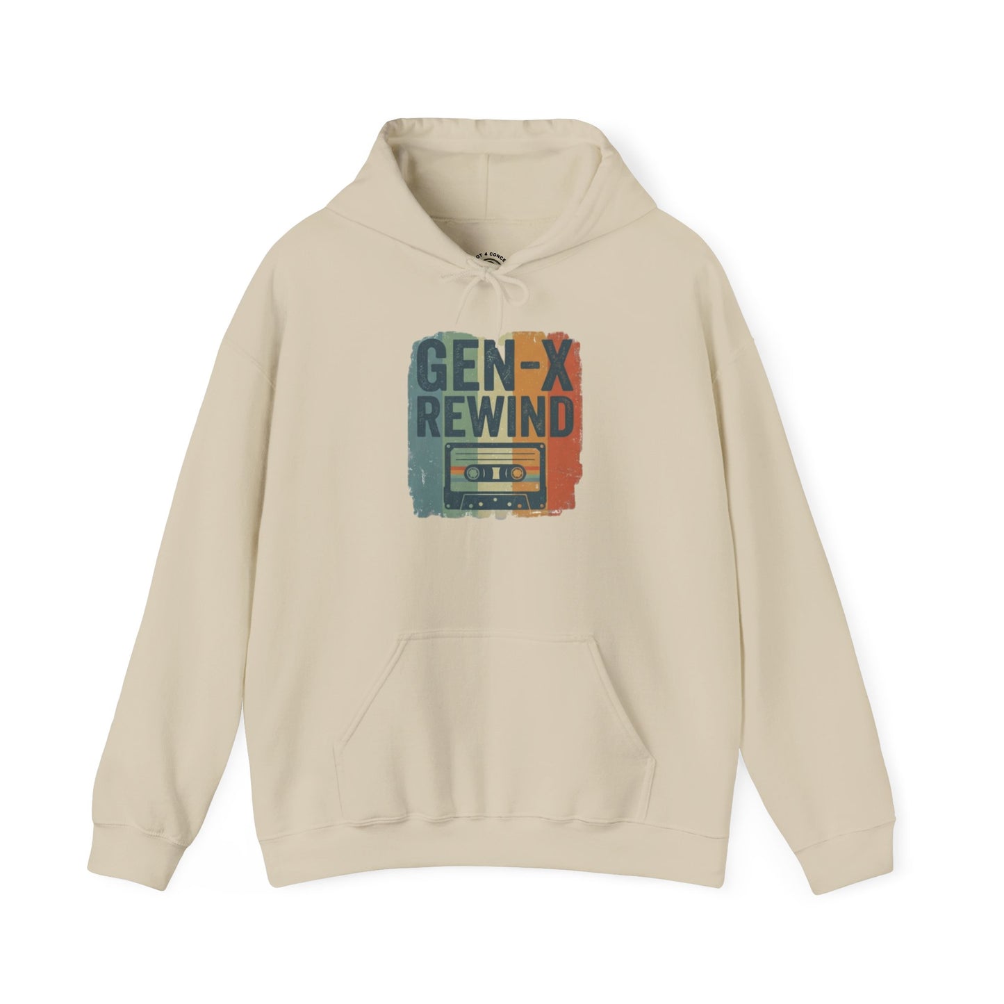 Gen-X Rewind Hoodie — Retro Cassette Tape Graphic Sweatshirt