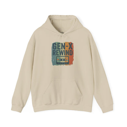 Gen-X Rewind Hoodie — Retro Cassette Tape Graphic Sweatshirt