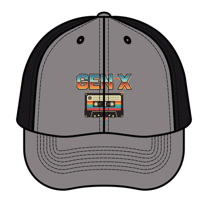 Retro Gen X Trucker Hat — Vintage Cassette Tape Design