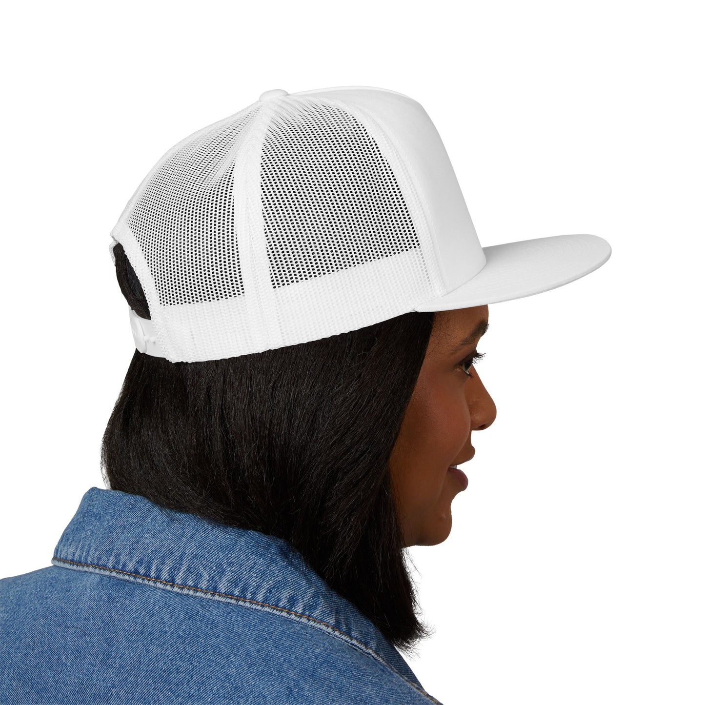 Embroidered 5 Panel Trucker Cap - Stylish Casual Hat for Outdoor Adventures, Perfect Gift for Dad, Summer Vibes, Fashionable Headwear