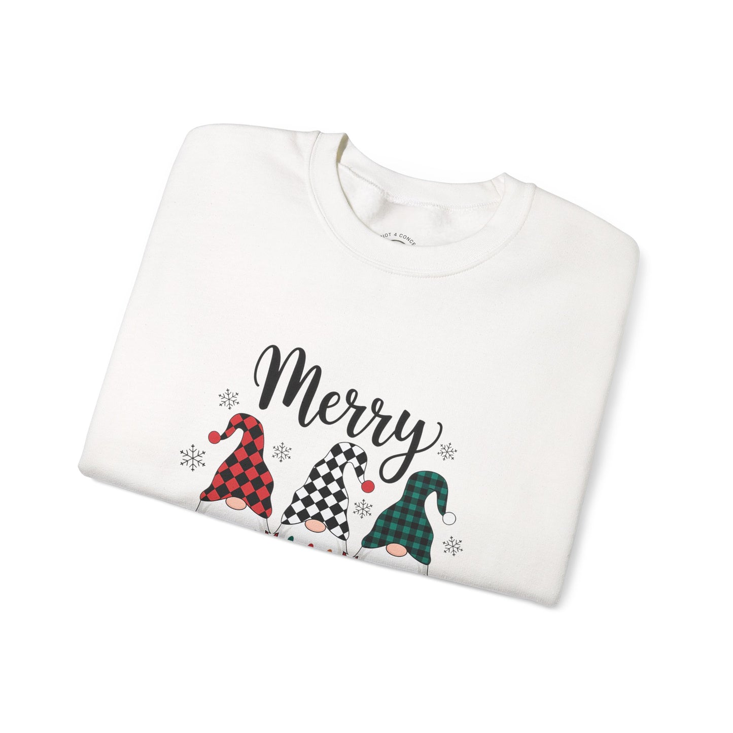 Merry Christmas Gnome Sweatshirt — Holiday Crewneck for Women & Men