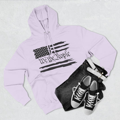 Patriotic "We the People" Hoodie - Distressed American Flag Pullover