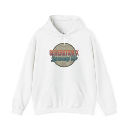 Generation X Vintage Logo Hoodie — Retro 70s Style "Generation X" Graphic Sweatshirt