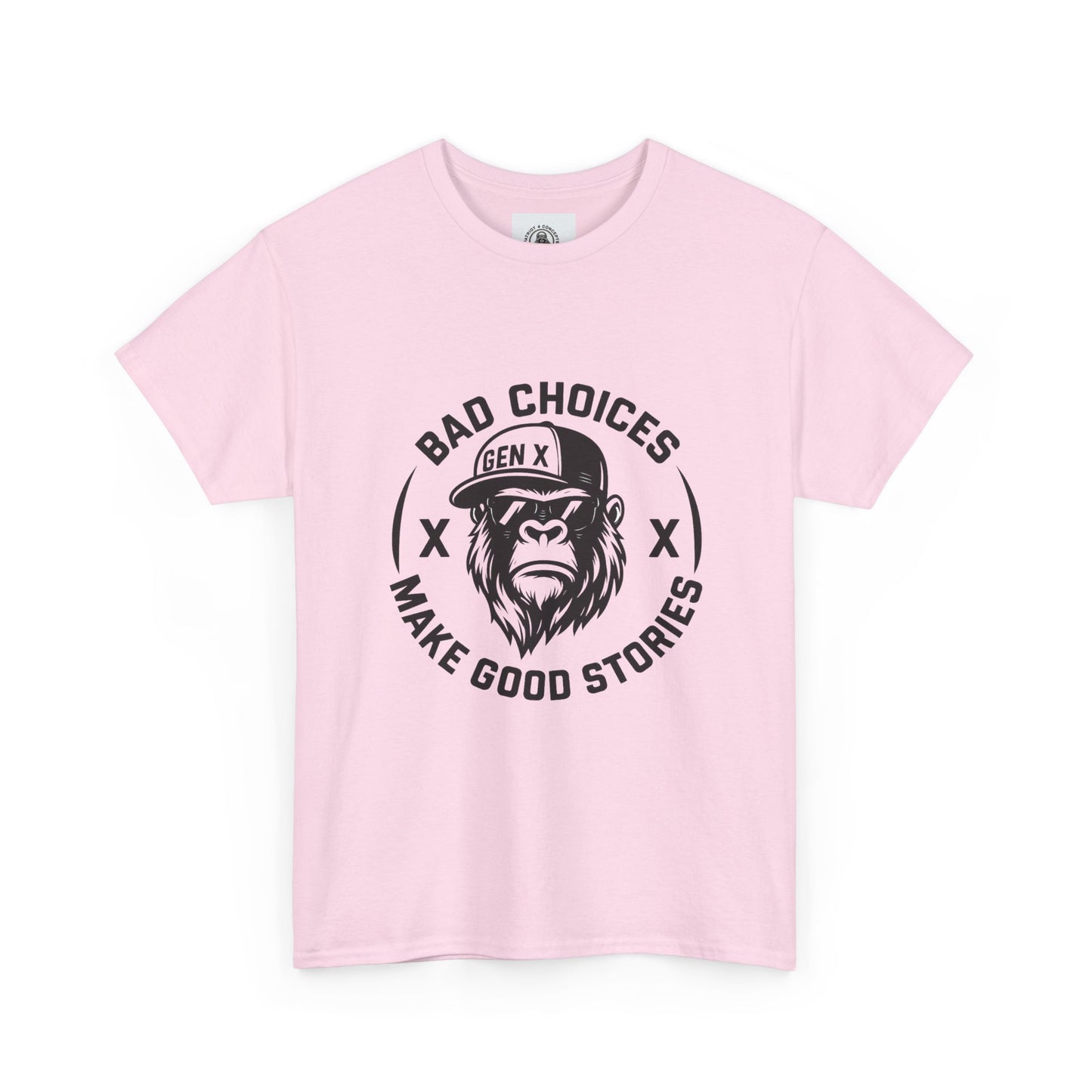 Gen X Bad Choices Tee, Unisex Heavy Cotton Shirt, Funny Gift for Millennials, Casual Wear, Storyteller T-Shirt