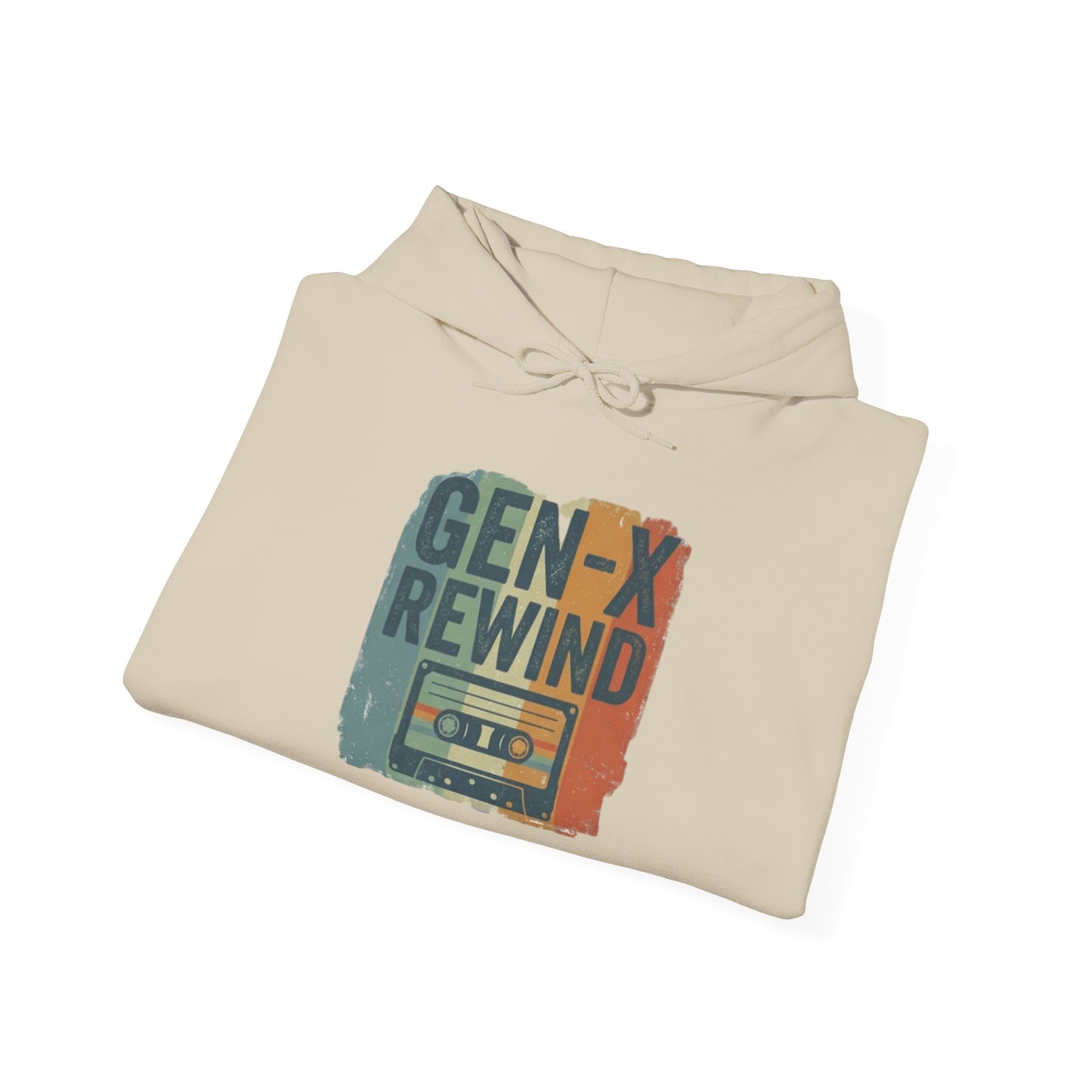 Gen-X Rewind Hoodie — Retro Cassette Tape Graphic Sweatshirt