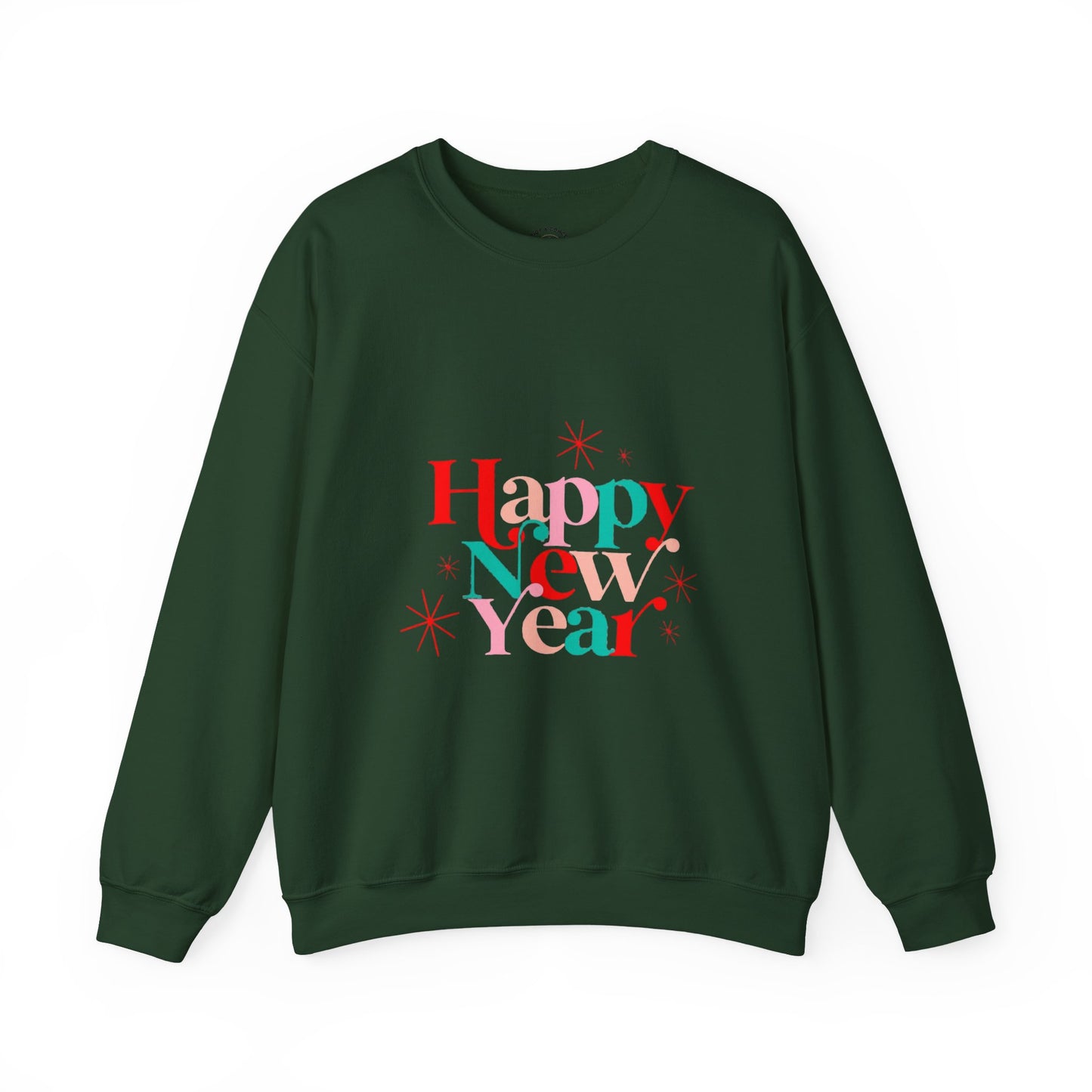 New Year Crewneck Sweatshirt — "Happy New Year" Festive Holiday Sweatshirt