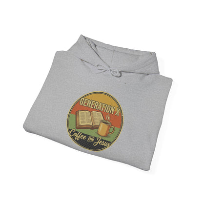 Generation X Coffee & Vinyl Hoodie — Retro Music Lover Pullover